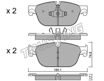 Комплект тормозных колодок TRUSTING 871.0