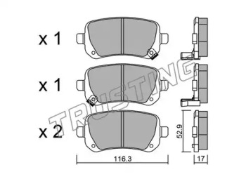 Комплект тормозных колодок TRUSTING 881.0