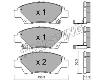 Комплект тормозных колодок TRUSTING 882.0
