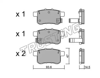 Комплект тормозных колодок TRUSTING 885.0