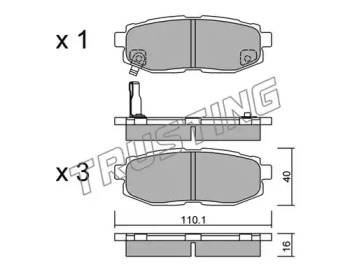 Комплект тормозных колодок TRUSTING 892.0