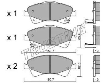 Комплект тормозных колодок TRUSTING 895.0
