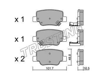 Комплект тормозных колодок TRUSTING 897.0