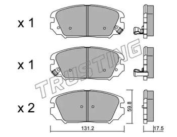 Комплект тормозных колодок TRUSTING 902.0
