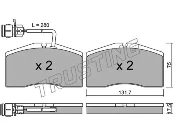 Комплект тормозных колодок TRUSTING 907.1