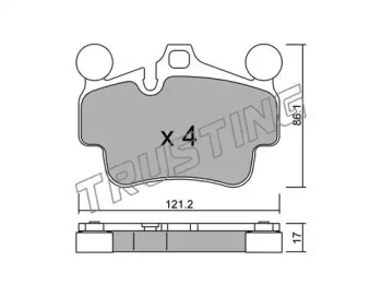 Комплект тормозных колодок TRUSTING 909.0
