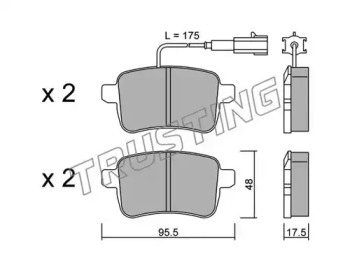Комплект тормозных колодок TRUSTING 912.0