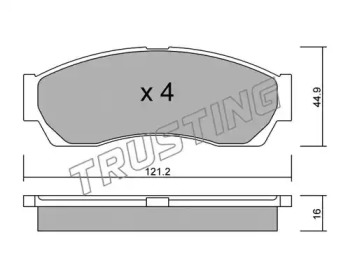 Комплект тормозных колодок TRUSTING 913.0