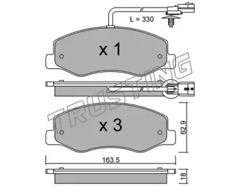Комплект тормозных колодок TRUSTING 917.0