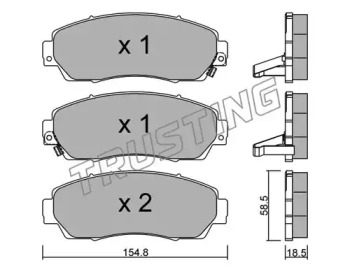 Комплект тормозных колодок TRUSTING 920.0