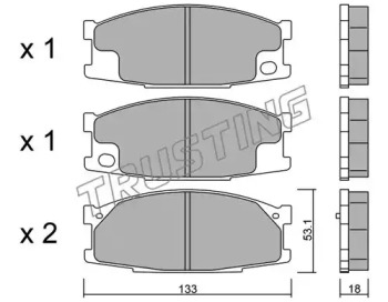 Комплект тормозных колодок TRUSTING 926.0
