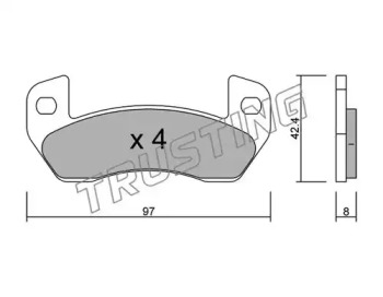 Комплект тормозных колодок TRUSTING 929.0