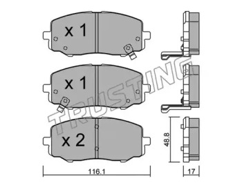 Комплект тормозных колодок TRUSTING 930.0