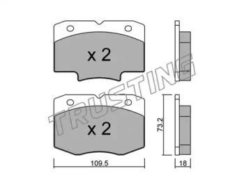 Комплект тормозных колодок TRUSTING 940.0