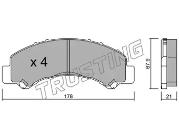 Комплект тормозных колодок TRUSTING 941.0