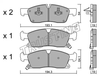 Комплект тормозных колодок TRUSTING 942.0