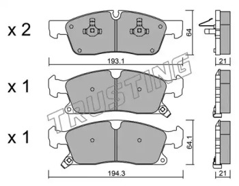 Комплект тормозных колодок TRUSTING 942.2