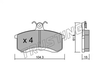 Комплект тормозных колодок TRUSTING 945.0