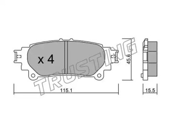 Комплект тормозных колодок TRUSTING 955.0