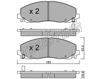 Комплект тормозных колодок TRUSTING 962.0