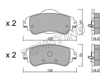 Комплект тормозных колодок TRUSTING 965.0