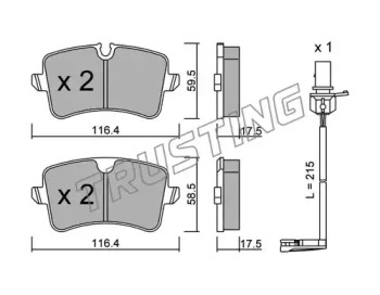 Комплект тормозных колодок TRUSTING 971.0W