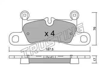 Комплект тормозных колодок TRUSTING 974.0