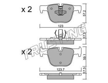 Комплект тормозных колодок TRUSTING 979.0