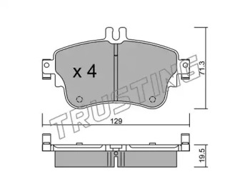 Комплект тормозных колодок TRUSTING 980.0