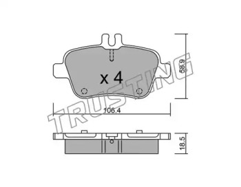 Комплект тормозных колодок TRUSTING 982.0