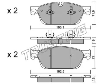 Комплект тормозных колодок TRUSTING 983.0