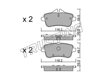 Комплект тормозных колодок TRUSTING 984.3