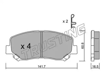 Комплект тормозных колодок TRUSTING 985.0