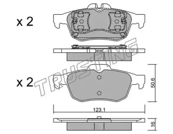 Комплект тормозных колодок TRUSTING 990.0