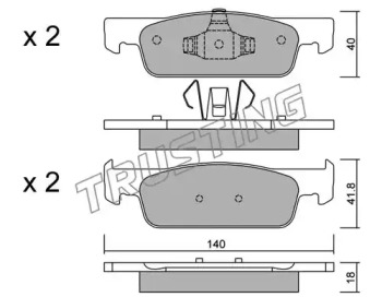 Комплект тормозных колодок TRUSTING 991.0