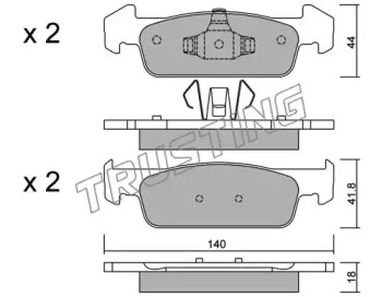 Комплект тормозных колодок TRUSTING 991.1
