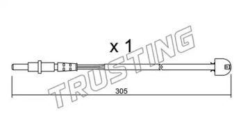 Сигнализатор, износ тормозных колодок TRUSTING SU.098