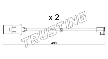 Сигнализатор, износ тормозных колодок TRUSTING SU.101K