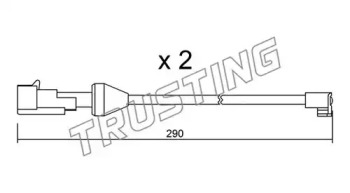 Сигнализатор, износ тормозных колодок TRUSTING SU.204K