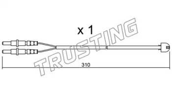 Сигнализатор, износ тормозных колодок TRUSTING SU.242