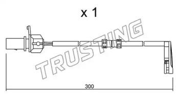 Сигнализатор, износ тормозных колодок TRUSTING SU.292