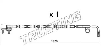 Сигнализатор, износ тормозных колодок TRUSTING SU.315