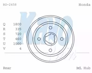 Тормозной барабан KAVO PARTS BD-2458