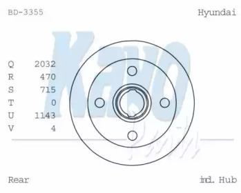 Тормозный барабан KAVO PARTS BD-3355