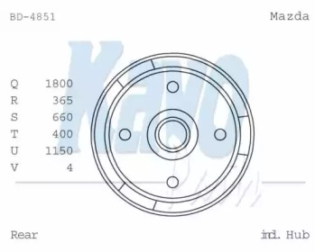 Тормозной барабан KAVO PARTS BD-4851