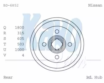 Тормозный барабан KAVO PARTS BD-6852