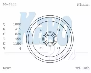 Тормозный барабан KAVO PARTS BD-6855