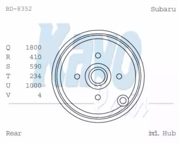 Тормозный барабан KAVO PARTS BD-8352