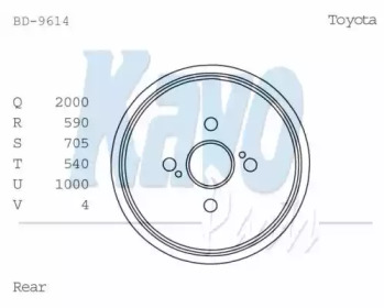 Тормозный барабан KAVO PARTS BD-9614