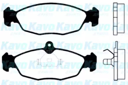 Комплект тормозных колодок KAVO PARTS BP-1002